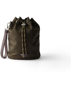 Prada Pouch Speedrock De Re-Nylon Y Piel, Hombre - Negro