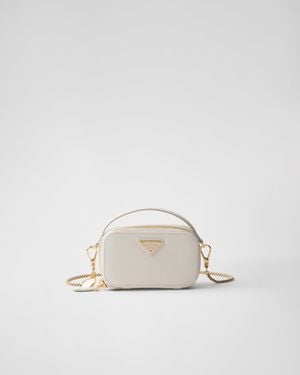 Prada Saffiano Leather Mini-Pouch - Natural