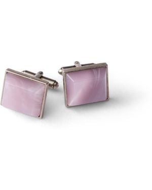 Prada Gemelos De Metal Y Piedra Semipreciosa, Mujer - Rosa