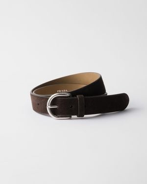 Prada Gürtel Aus Wildleder - Mehrfarbig