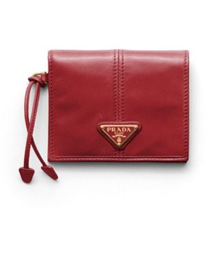 Prada Cartera Pequeña De Piel, Mujer - Rojo