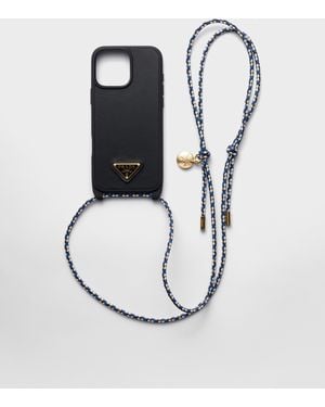 Prada Iphone-16-Pro-Max-Hülle Aus Leder - Weiß