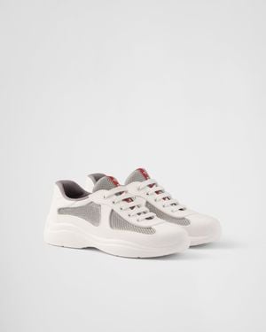 Prada America's Cup Soft Rubber And Bike Fabric Trainers - White