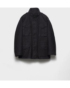 Prada Midweight Cotton-Down Field Jacket - Blue