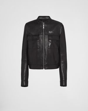Prada Giubbotto In Pelle - Nero