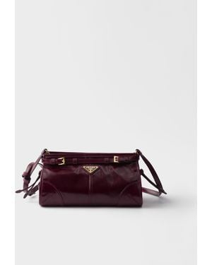 Prada Bonnie Small Leather Shoulder Bag - Purple