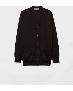 Prada Cardigan En Cachemire - Noir