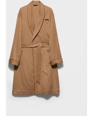 Prada Bademantel Aus Kaschmir - Natur