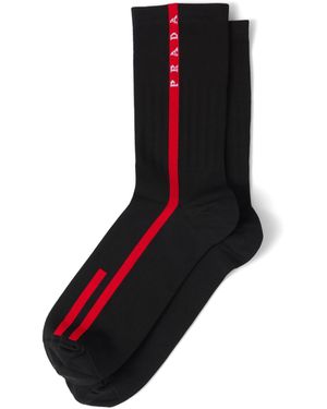 Prada Calcetines Tobilleros De Tejido Técnico, Hombre, Talla - Negro