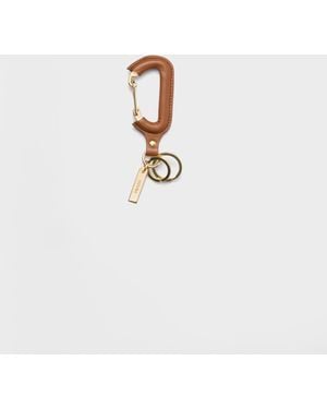 Prada Leather Key Ring - White