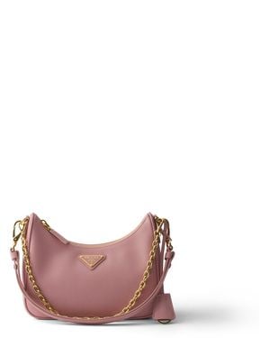 Prada Minibolso Re-Edition De Piel Saffiano, Mujer - Rosa