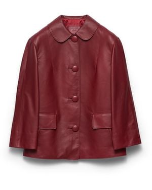 Prada Chaqueta De Napa, Mujer, Talla - Rojo