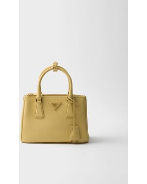 Prada Small Galleria Leather Bag - Metallic