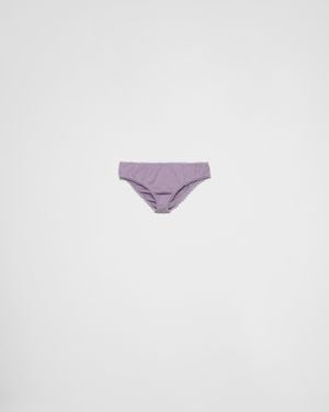 Prada Ribbed Cotton Panty - Pink