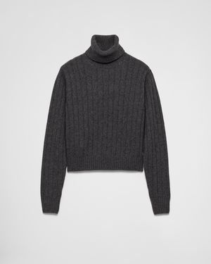 Prada Maglia A Collo Alto - Nero