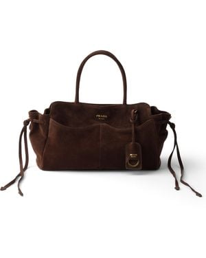 Prada Bolso Allusion Grande De Ante, Mujer - Marrón