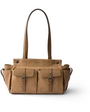 Prada Bolso Tote De Piel Route Mediano, Mujer - Multicolor