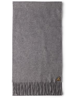 Prada Bufanda De Seda Y Cachemir, Mujer - Gris
