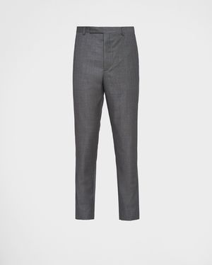 Prada Hose Aus Wolle - Grau