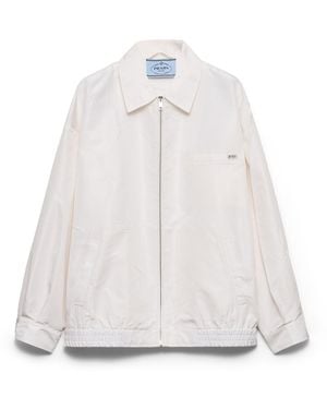 Prada Cazadora De Faya De Seda, Mujer, Talla - Blanco