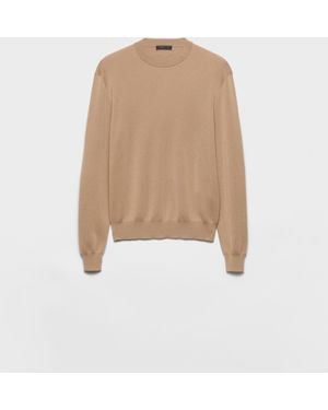 Prada Cashmere Crew-Neck Jumper - Natural
