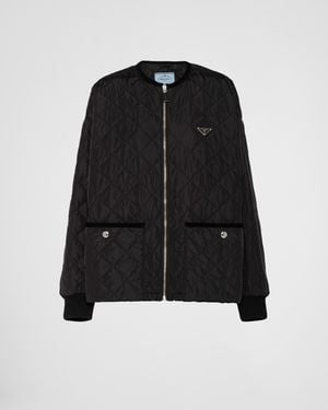 Prada Veste Légère En Re-Nylon Matelassé - Noir