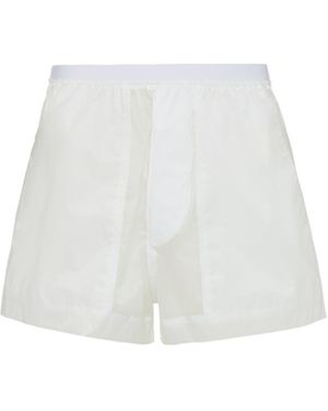 Prada Pantalones Cortos Antidesgarro, Mujer, Talla - Blanco