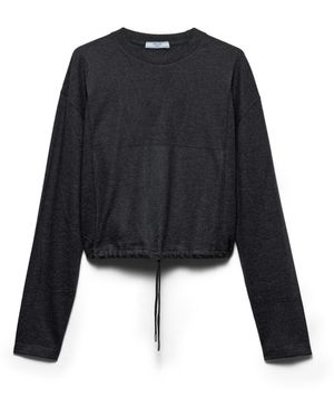 Prada Camiseta De Punto De Manga Larga, Mujer, Talla - Negro