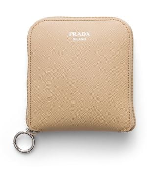 Prada Colgante De Piel Saffiano Con Bolsa Tote De Re-Nylon, Mujer - Neutro