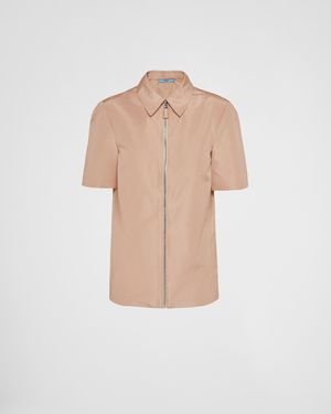 Prada Camicia A Maniche Corte - Neutro