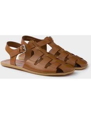 Prada Sandali A Gabbia - Marrone