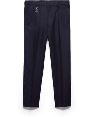 Prada Re-Wool Pants, Hombre, Talla - Azul