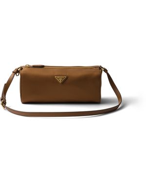 Prada Pouch De Re-Nylon, Mujer - Marrón