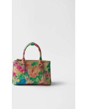 Prada Galleria Printed Saffiano Leather Mini-Bag - Green
