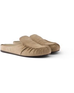 Prada Mules De Ante, Hombre, Talla 6 - Blanco