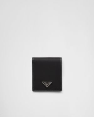 Prada Portemonnaie Mit Logo-Schild - Schwarz