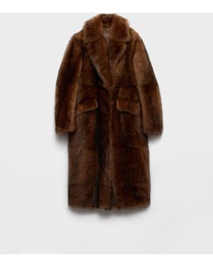 Prada Shearling Coat - Brown