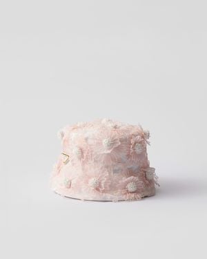 Prada Fischerhut Aus Guipure-Spitze - Pink