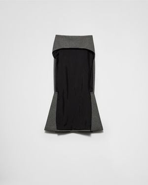 Prada Gonna Midi Decostruita - Nero