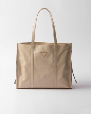 Prada Borsa Shopping Large - Neutro