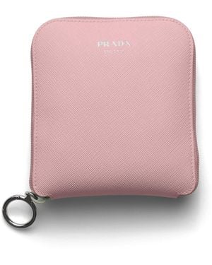 Prada Colgante De Piel Saffiano Con Bolsa Tote De Re-Nylon, Mujer - Rosa