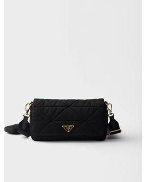 Prada Padded Re-Nylon Shoulder Bag - Black