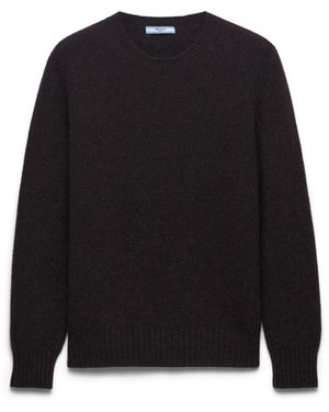 Prada Jersey De Lana Y Cachemir Con Cuello Redondo, Mujer, Talla - Negro