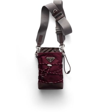 Prada Funda Para Smartphone Speedrock De Re-Nylon Y Piel, Hombre - Rojo