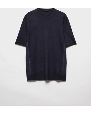 Prada Cashmere Crew-Neck Jumper - Blue