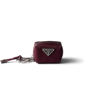 Prada Llavero Charm Speedrock En Re-Nylon, Hombre - Morado