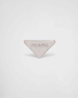 Prada Crystal Logo Jewels Linker Ohrring - Mehrfarbig