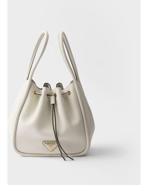 Prada Mini Sac Seau Darling En Cuir - Blanc