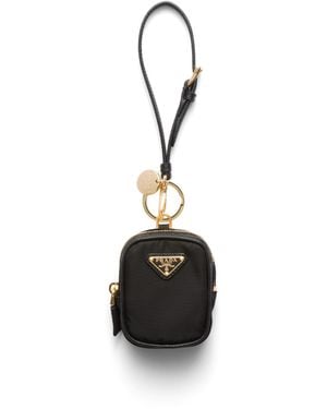 Prada Mini-Bolso Re-Edition 1978 En Re-Nylon Con Llavero, Mujer - Blanco