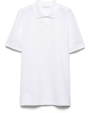 Prada Polo De Piqué, Hombre, Talla - Blanco